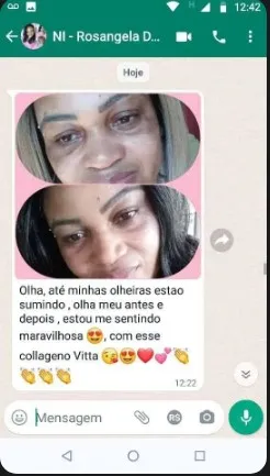 Depoimento de uma cliente do colágeno Collagem Vitta.